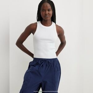 Aerie Ribbed Tank Top - White